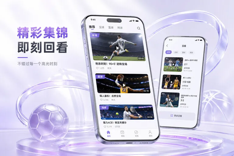 满冠体育体育直播 App 获取页面配图:晚间体育内容